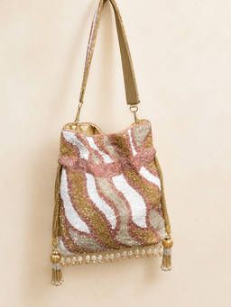 Adwita - Multi-Colour Multi Shade Tarang Potli Bag with Detachable Straps