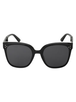 Carlton London - Black Toned Black Polarised UV Protected Lens Unisex Foldover Sunglasses CLSU024