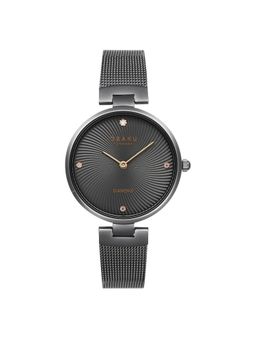 Obaku - Diamant Smokey Quartz Black Round Dial Womens Watch - V256Lxuumu-Dd