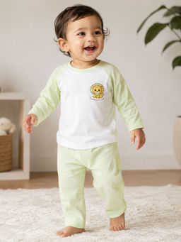 Bontots - Green Unisex Lyocell Cotton T-Shirt With Pyjama