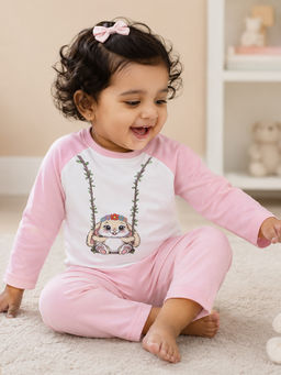 Bontots - Pink Unisex Lyocell Cotton T-Shirt With Pyjama