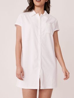 La Vie En Rose - Terry Button-down Sleepshirt