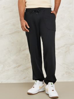 Styli - Mens Joggers Black Cotton