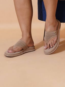 Sherrif Shoes - Brown Solid Sandals for Women