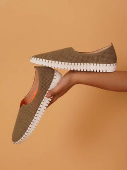 Sherrif Shoes - Olive Self Design Self Design Loafers