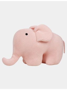 PLUCHI - Elephant - Misty Rose 100% Cotton Knitted Stuffed Soft Toy