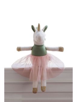 PLUCHI - Kizzy The Unicorn- Multicolor Tulle Dress Cotton Knitted Stuffed Soft Toy