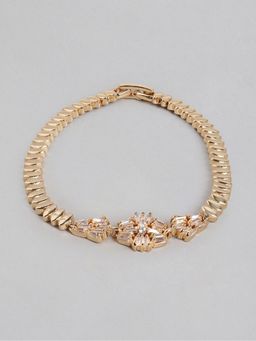 Blueberry - Gold Plated Crystal Stone Embellished Bracelet