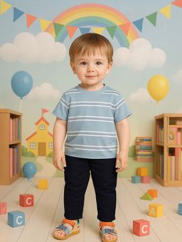 MINI KLUB - Cotton Solid Dark Blue Denim Jeans