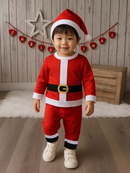 MINI KLUB - Cotton Full Sleeve Solid T-Shirt with Pant & Cap