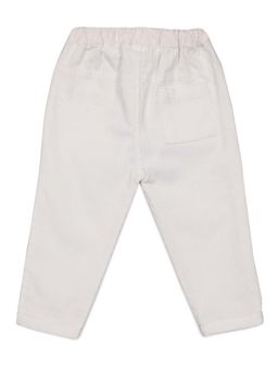 MINI KLUB - Solid Woven White Trousers