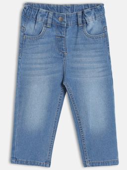 MINI KLUB - Cotton Solid Denim Pant - Blue