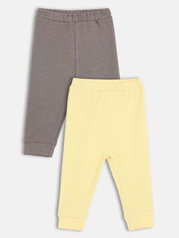 MINI KLUB - Cotton Solid Knit Joggers (Pack of 2)