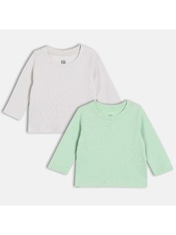 MINI KLUB - Cotton Full Sleeves Solid T-Shirt (Pack of 2)