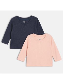 MINI KLUB - Cotton Full Sleeves Solid T-Shirt (Pack of 2)