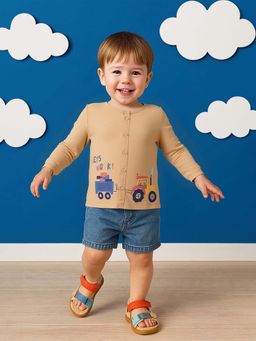 MINI KLUB - Cotton Full Sleeves Cars Printed Front Open Shirt (Pack of 2)