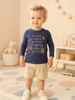 MINI KLUB - Cotton Full Sleeves Printed Multi-Colour T-Shirt (Pack of 2)