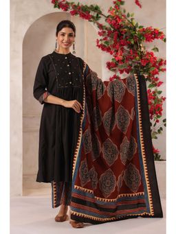 Jaipur Morni - Black Mirror Work Festive Kurta Pant with Dupatta