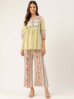 Jaipur Morni - Green Embellished Sequined Casual Co-Ord Set
