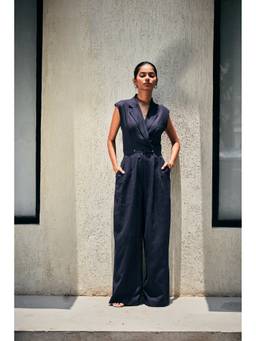 Bohame - Navy Blue Agnes Jumpsuit