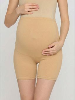 Evamomies - Hight Waist Maternity Shorts-Beige