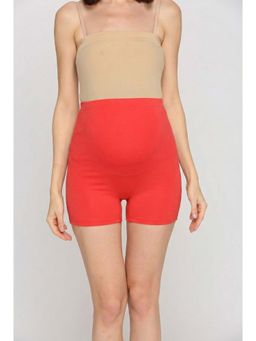 Evamomies - Hight Waist Maternity Shorts-Orange