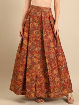 ASMI By Mayank Modi - Brown Chanderi Skirt
