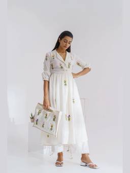 THE RIGHT CUT - White Moon Light Kurta And Pant