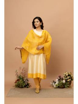 SMRITI GUPTA - Linen Woven Mustard Dupatta