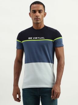 United Colors of Benetton - Regular Fit Round Neck Printed T-Shirt-Multi-Color