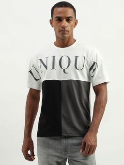 United Colors of Benetton - Boxy Fit Round Neck Printed T-Shirt-Multi-Color