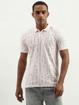 United Colors of Benetton - Regular Fit Polo Collar Printed T-Shirt-White