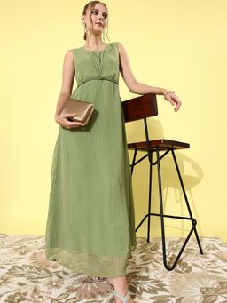 MISH - Sea Green Solid Maxi Dress