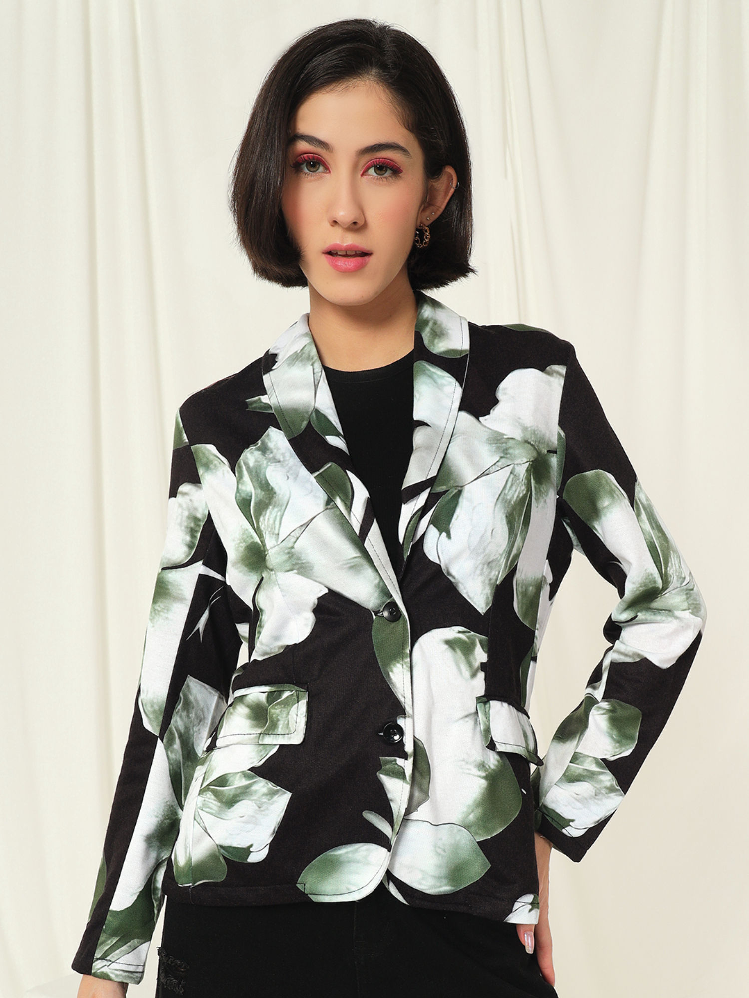 tandul Black Floral Blazer-picture-18