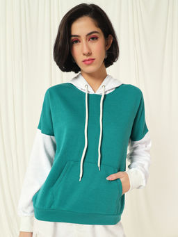 Tandul - Green Polyester Hoodie