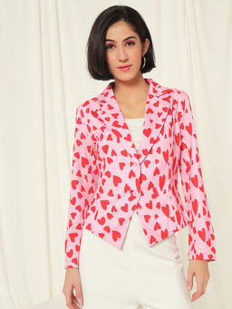 Tandul - Pink Printed Blazer