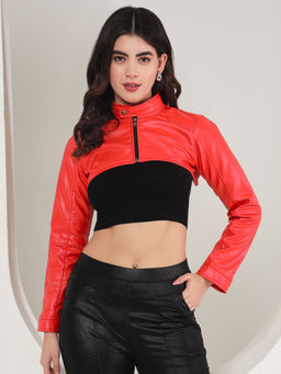 Tandul - Stylish Red Leather Jacket