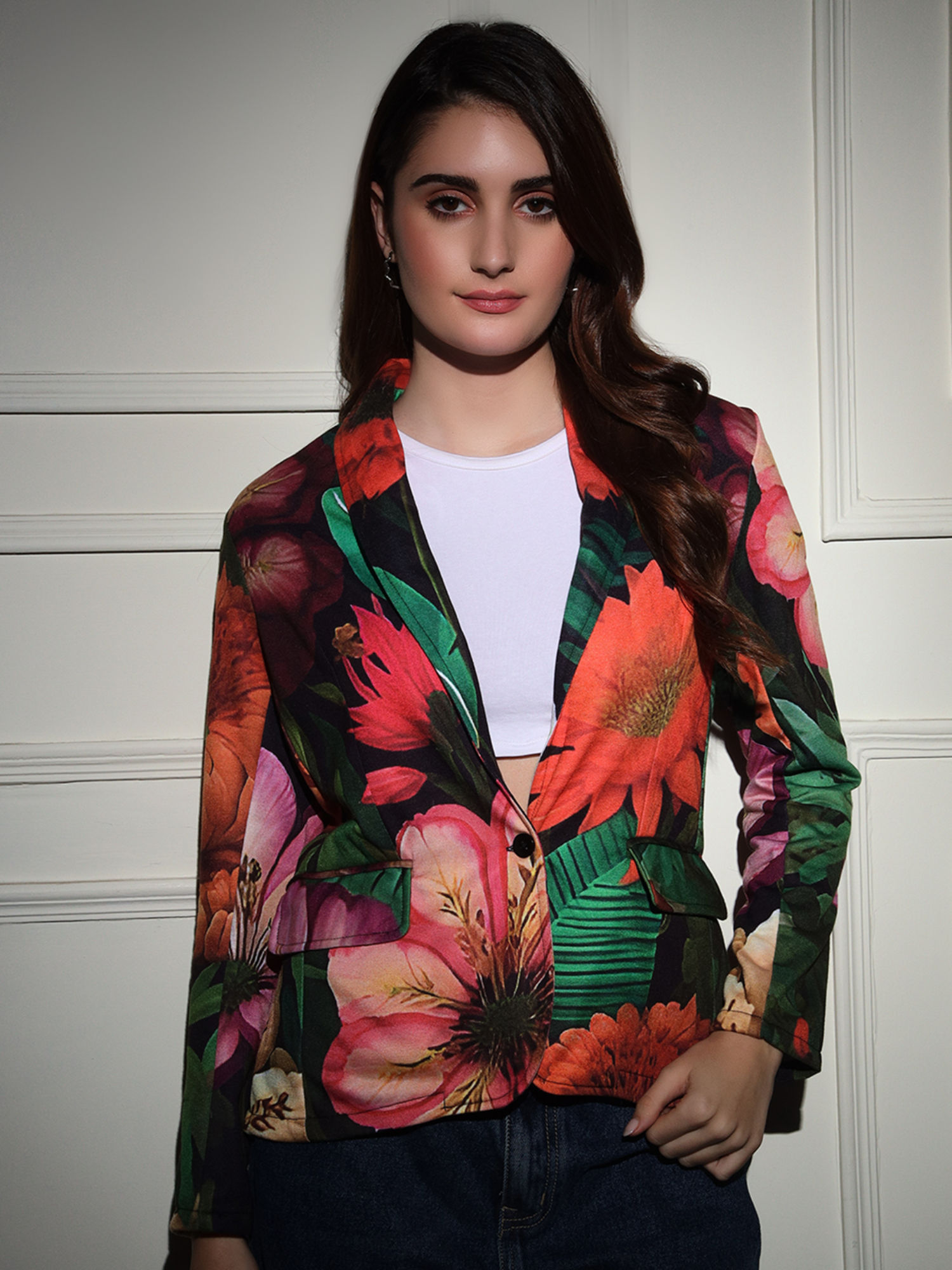 tandul Exquisite Multi-Color Floral Printed Blazer-picture-29
