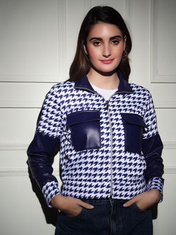 Tandul - Exquisite Navy Blue Printed Jacket