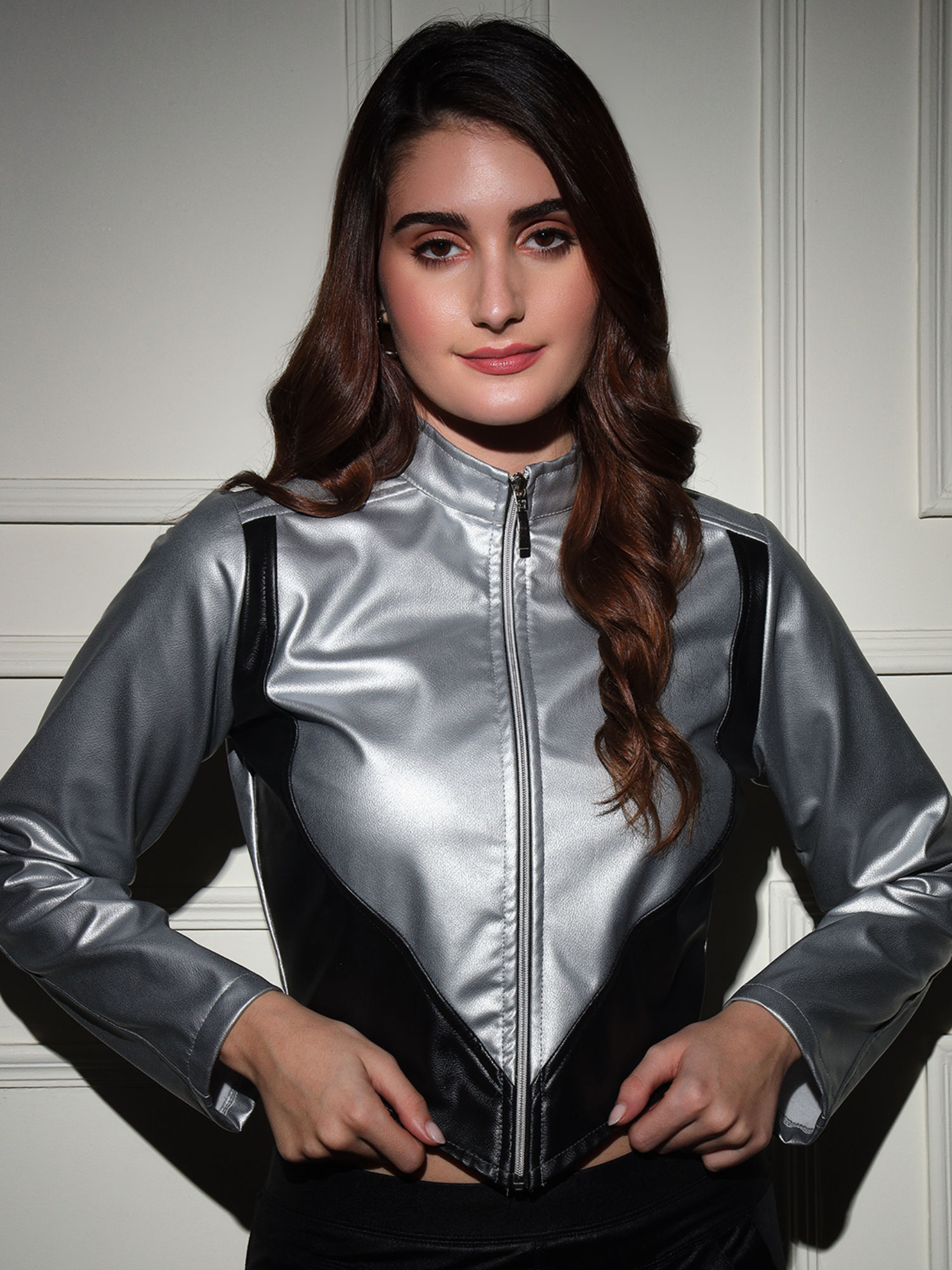 tandul Exquisite Silver Leather Jacket-picture-41
