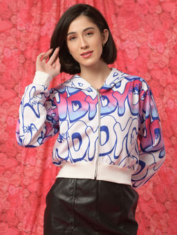 Tandul - Stylish White Typography Jacket
