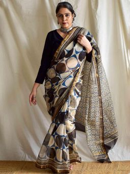Sundarii - Women Multi Colour Chandra Dabu Kota Doria Saree