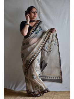 Sundarii - Women Ivory Khumari Kota Doria Saree
