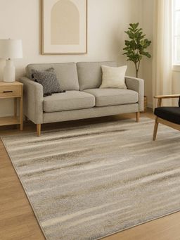 OBSESSIONS - Grey Abstract Polyester Carpet ideal for Living room and Bedroom