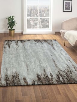 OBSESSIONS - Grey Abstract Polyester Carpet ideal for Living room and Bedroom