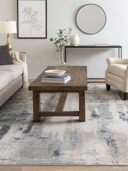 OBSESSIONS - Grey Abstract Polyester Carpet ideal for Living room and Bedroom