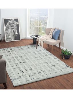 OBSESSIONS - Cream Abstract Polyester Carpet ideal for Living room and Bedroom