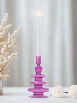Haus & Kinder - Glass Candle Holder Amoura Amethyst