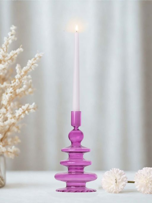 Haus & Kinder Glass Candle Holder Amoura Amethyst