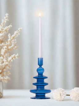 Haus & Kinder - Glass Candle Holder Amoura Sapphire